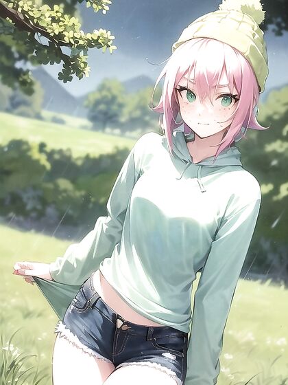 Freckled Beauty in Pastel Greens Enjoys Mind-Blowing Hentai Pleasure