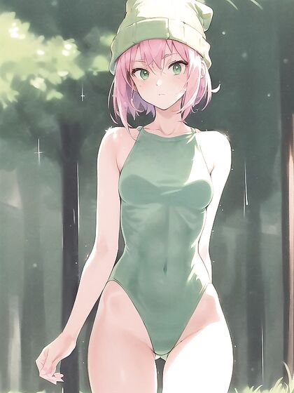 Pastel Green Hoodie Fits Perfectly in Steamy Hentai AI Image