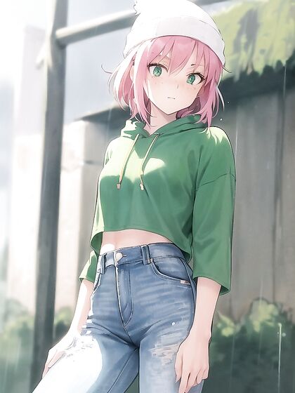 Freckled Beauty in Pastel-Colored Extra Large Hoodie for Steamy Hentai AI Image