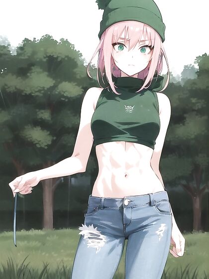 Pastel Green Hoodie Seduction - Extra Large Temptation in hentHentai AI Imageography