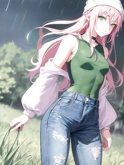 Freckled Beauty inPastel-ColoredHoodie for Sensual Hentai Pleasure