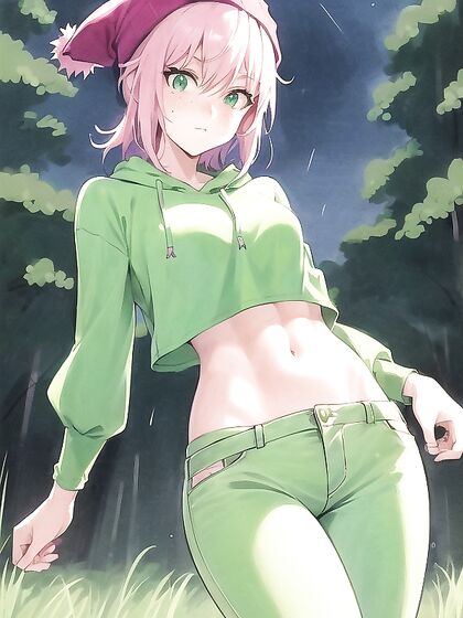 Pastel Green Hoodie Seduction in Extra Large Hentai Pleasure