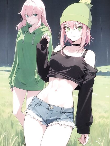 Freckled Cutie in Pastel-Colored Extra Large Hoodie for Steamy Hentai AI Image