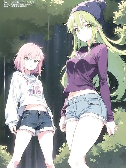 Freckled Beauty in Pastel-Colored Oversized Hoodie for Steamy Hentai AI Image