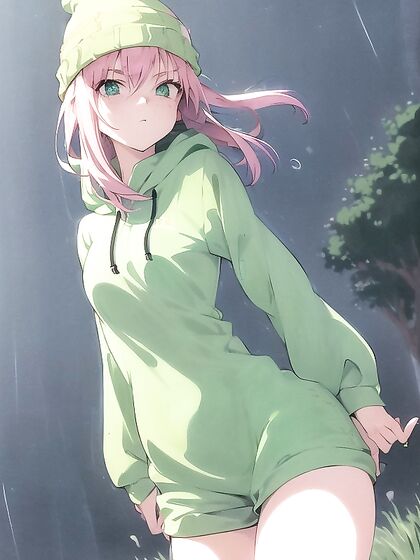 Freckled Beauty in Green and Pastel Shades Enjoying Intense Hentai Pleasure