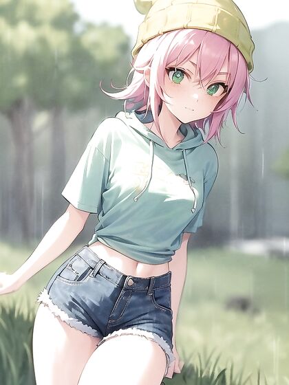 Freckled Beauty in Green and Pastel-Colored hentai Pleasure