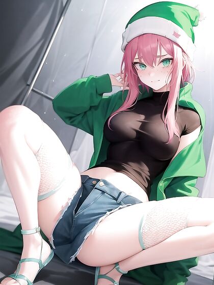 Freckled Girl 18+ in Green Hoodie Gets naughty inExtra Large Hentai Fun