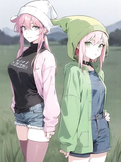 Pastel-Colored Hoodie Girl 18+ with Extra Freckles in Sensual Hentai AI Image