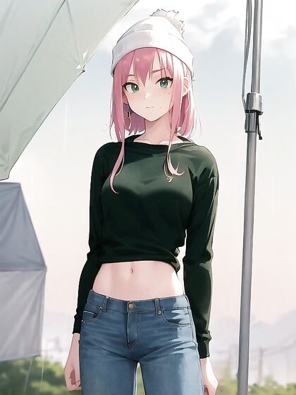 Freckled Beauty in Green Hoodie Stars in Steamy Hentai AI Image