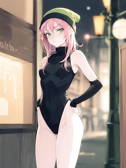Freckled Girl 18+ in Oversized Green Hoodie Seduces in Steamy Hentai AI Image