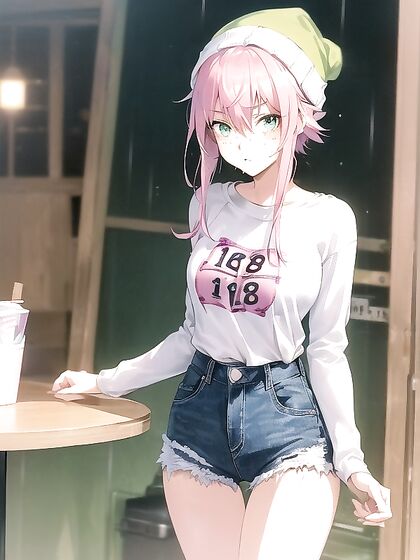 Freckled Beauty in Pastel-Colored Extra Large Hoodie forSTEAMY Hentai Pleasure