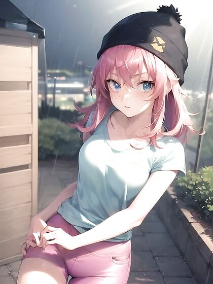 Freckled Girl 18+ in Green Clothing and XL Hoodie Enjoys Intense Hentai Pleasure