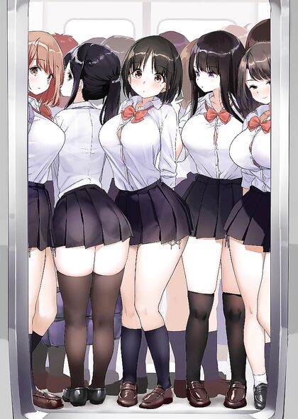 Hella Crowd-ed Train Full o’ Horny Girls Gettin‘ XXX Henti Up In There