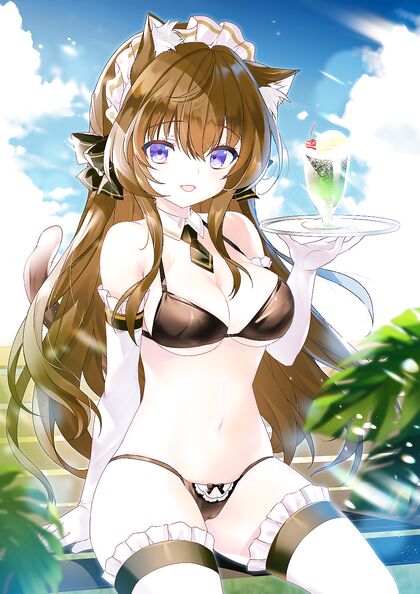 Pic of Hottie Pool-Side Babe Gets Dirty AF w/Maids - XXX Included!