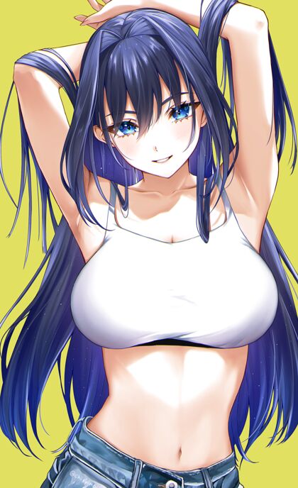 Hentaified Blue-Haired Babe Brings XXX Flavor to Your Screen - Porn Pic at Its Finest!