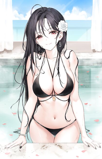Hella Hot Hentai XXX Black Bitch in Tight Wet Suit Gets DPed by Two Horny Studz