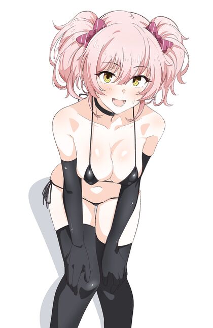 Hella Hot Hentaified Black XXX-Rated Mikazuki in Skimpy Naughty Swimsuit