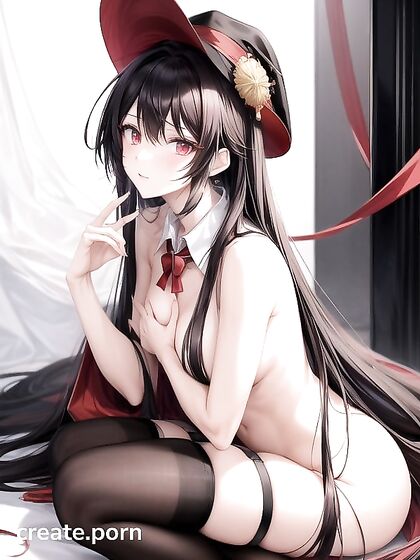 Medium-Sized Girl 18+ with Long Brown Hair in Pigtails and a Stylish Black Hat Decorated