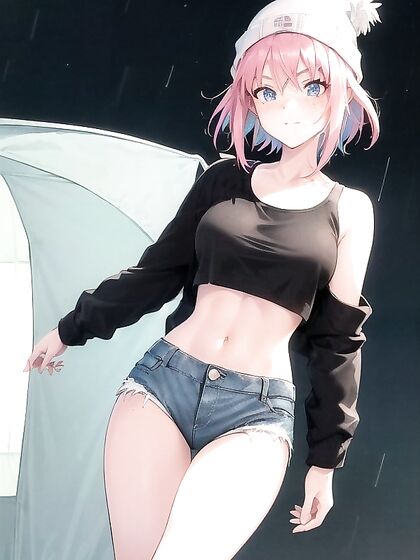 Freckled Beauty in Green Clothes and Oversized Hoodie for Steamy Hentai Pleasure