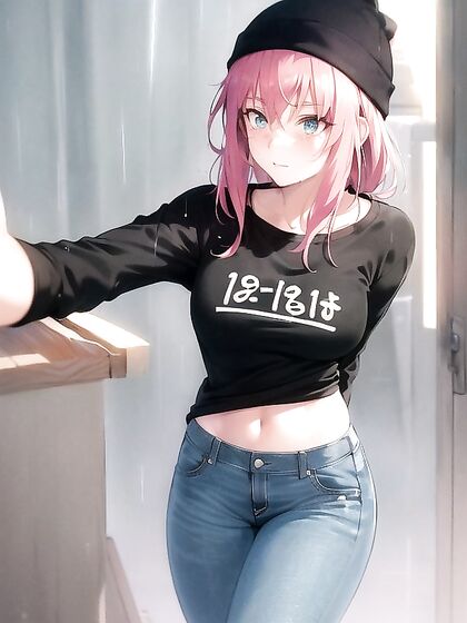 Freckled Girl 18+ in Oversized Hoodie and Green Outfit Seduces in hentai