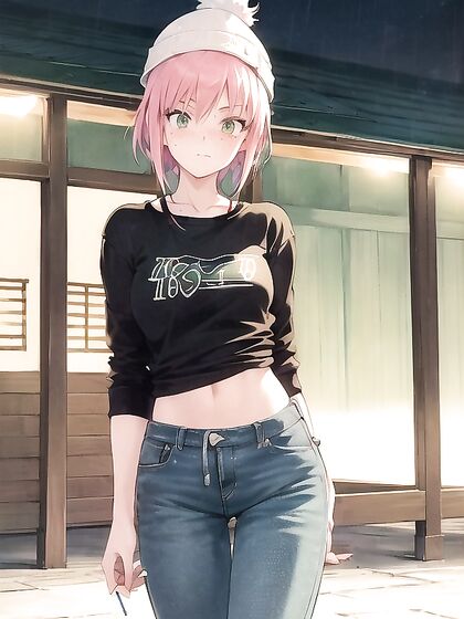 Freckled Girl 18+ in Green Hoodie Seduces You inMind-Blowing Hentai AI Image