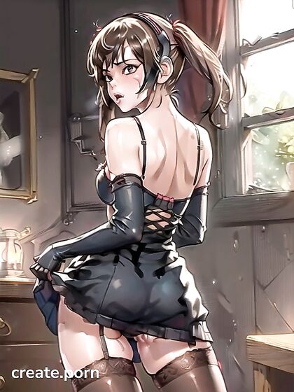 Maid in White Panties Squirts and Takes a Thick Creampie While Masturbating