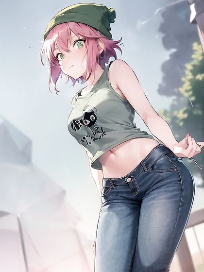 Freckled Cutie in Green Clothes and Oversized Hoodie Gets Naughty in Hentai'action