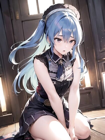 Suisei Shines Bright under Spotlights with Passionate Cheers in Hentai AI Image