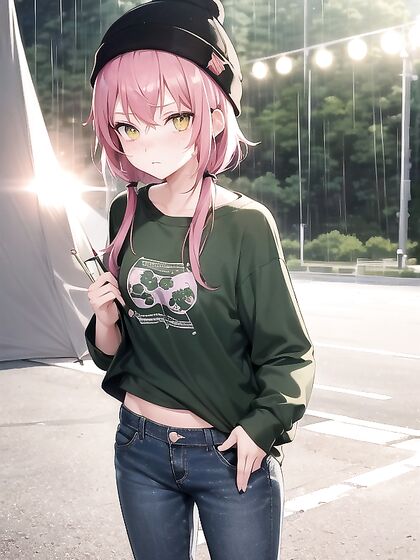 Freckled Beauty in Extra Large Hoodie and Green Outfit Takes Hentai Pleasure to New Heights