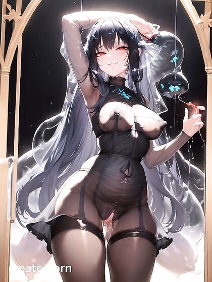 Sensual Smirk and Perfect Pussy Presentation in High-Quality Hentai AI Image