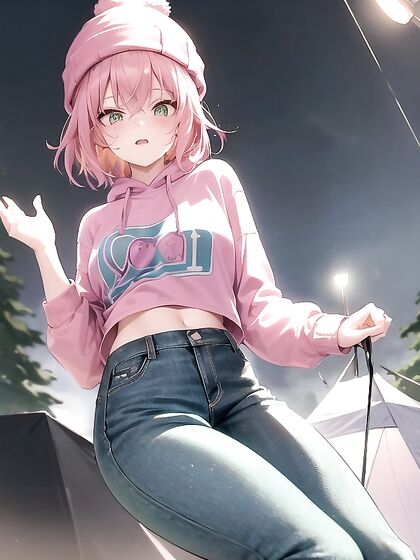 Freckled Beauty in Green Hoodie Seduces inMind-Blowing Hentai AI Image