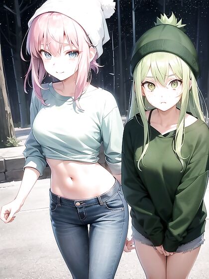 Freckled Beauty in Green Hoodie Seduces in steamy Hentai AI Image