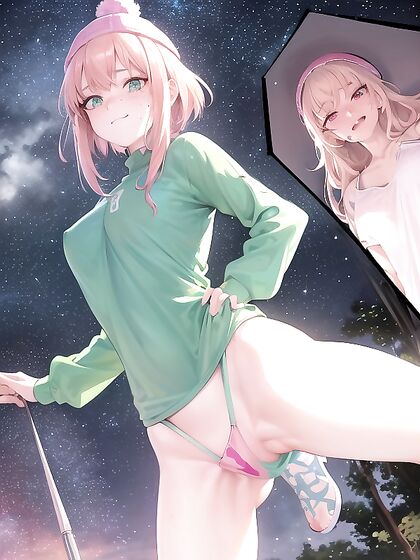 Freckled Beauty in Pastel-Colored Oversized Hoodie for Steamy Hentai AI Image