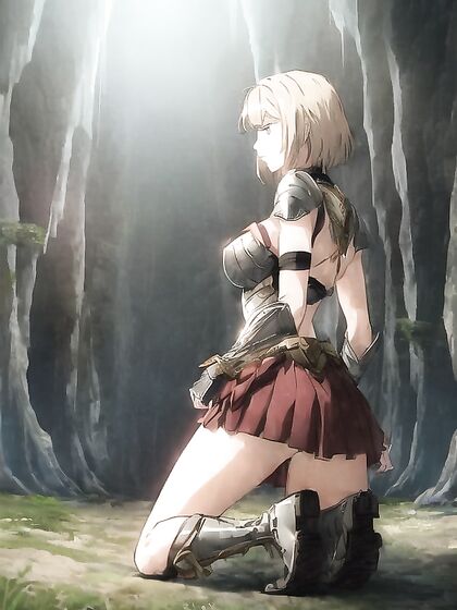 Sad Superhero in Skirt Finds Pleasure in hentai Adventures