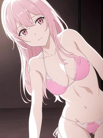 Pink Bikini Temptation in Seductive Hentai AI Image