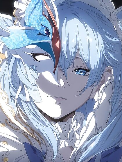 Wearing a Carnival Mask for Seductive Blue hentai Pleasure