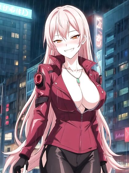 Mischievous Mistress in Necklace Tempts You in Seductive Hentai AI Image