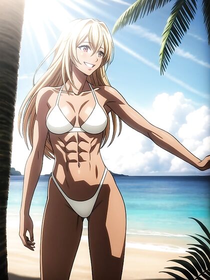 Naked at the Beach - Tan Lines and Steamy Hentai AI Image