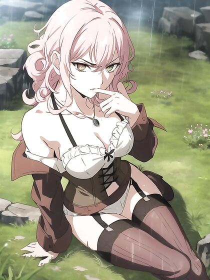 Curvy Cutie with Curls Gives a Seductive Pink Blowjob in Hentai Paradise