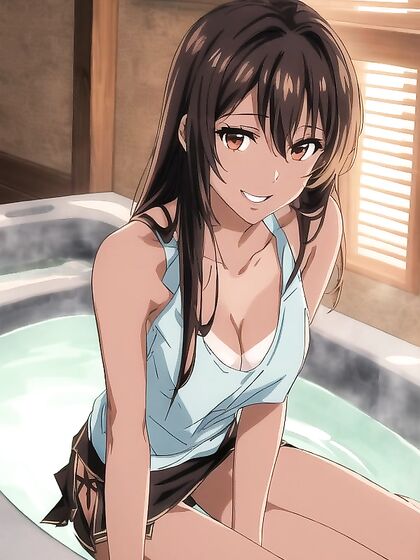 Tight Top Busty Chick Shows Off Her Curves in Steamy 18+ Hentai AI Image