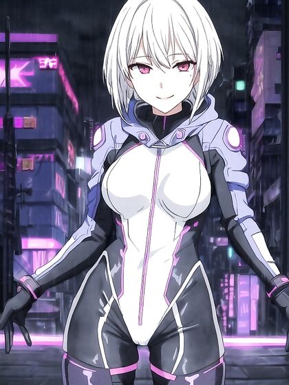Sci-Fi Fetish Fun - Latex Gloves and Stockings inSTEAMy Hentai AI Image