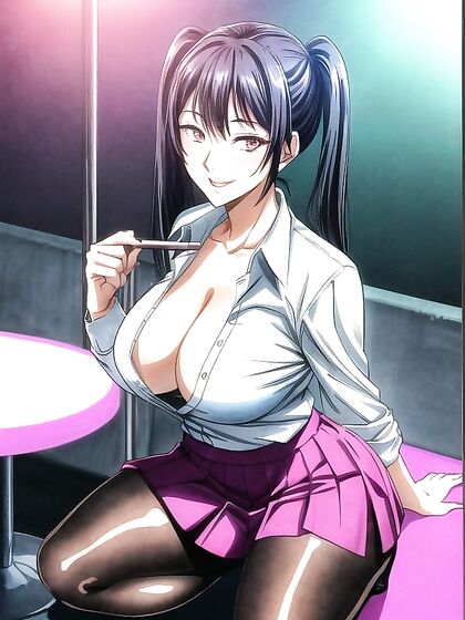 Pigtailed Cutie Enjoying Blissful hentai Pleasures in HD Hentai AI Image