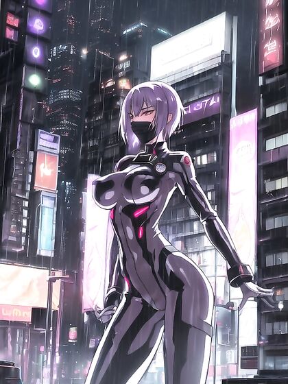 Sci-Fi Model Turned Firefighter in Steamy Hentai AI Image