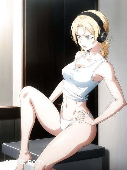 Masturbating Cutie with Small Breasts in Seductive Hentai AI Image