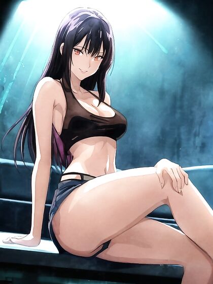 Pastel-Colored Cleavage and Seductive Tan Lines in steamy Hentai AI Image