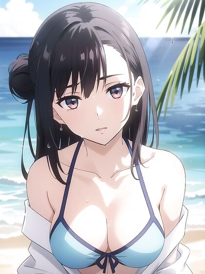 Soaked in Desire - Wet Clothes Seduction on the Beach in Hentai Fantasy