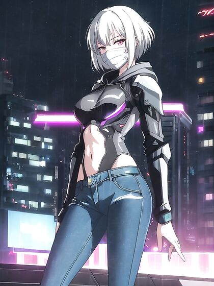 Cyberpunk City Adventures - Bobcut Babe in Futuristic Fetish Fantasies