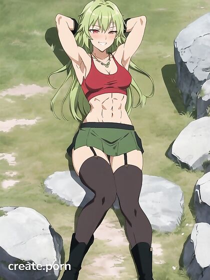 Nylon Stockings and Booted Skirts Heat Things Up in Seductive Hentai AI Image