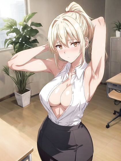 Embarrassed Muscle Man Shows Off His Busty Chest in Hentai Delight