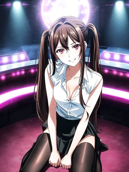 Happy Hentai AI Image with Small Breasts in a Crowded Setting